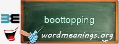 WordMeaning blackboard for boottopping